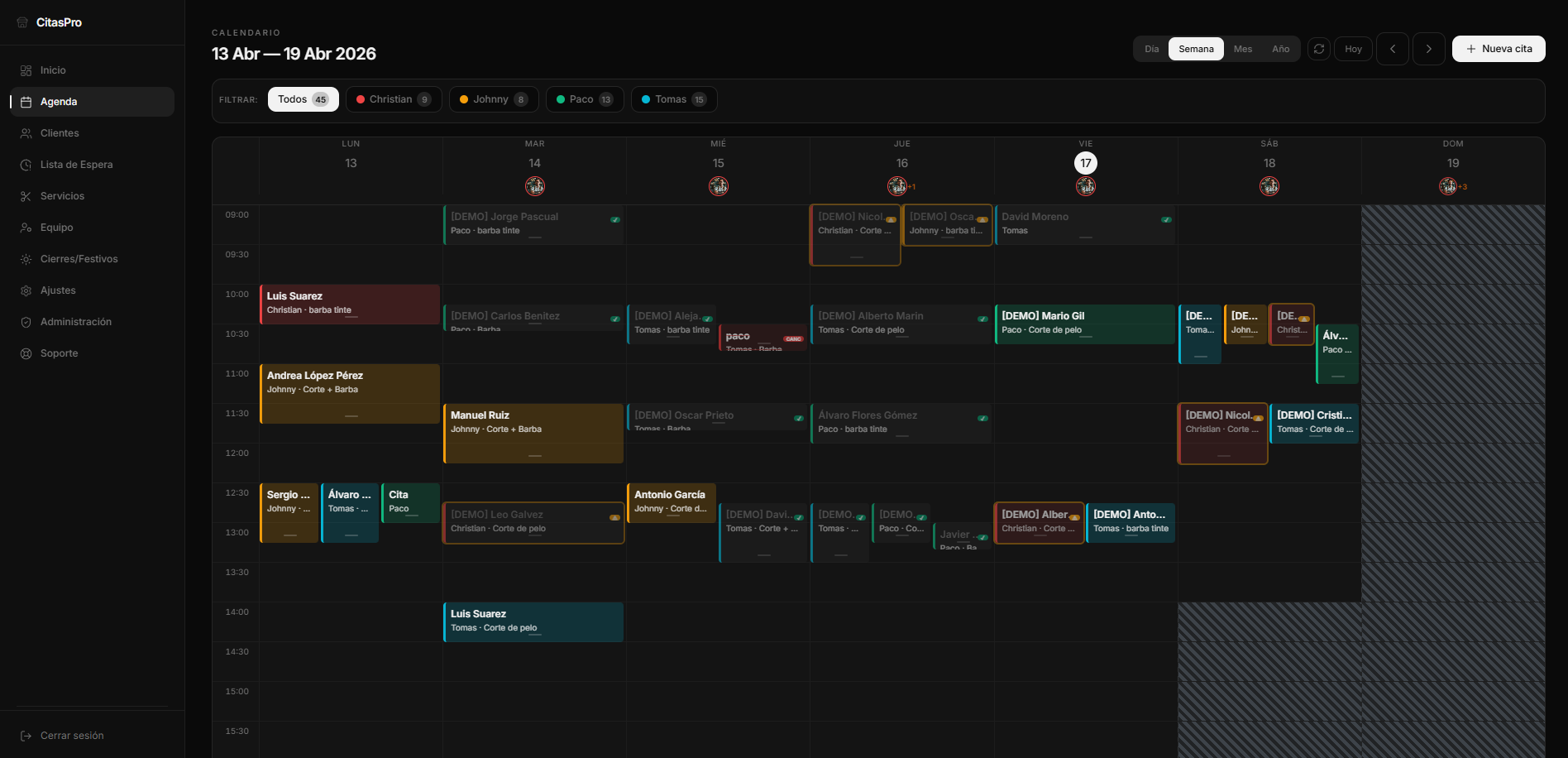 Demo de bot de WhatsApp MicroBarber y conexión de calendario